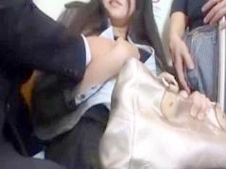 Japanese Teen Fucks Busty Beauty on Torturous Commute in Nippon